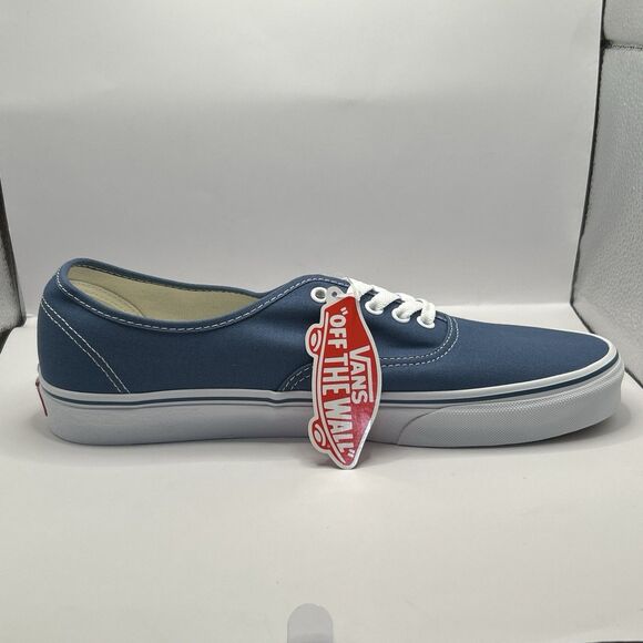 VANS MEN'S VANS AUTHENTIC SKATE SHOES (NAVY), 12 US MENS, 13.5 US WOMENS - Picture 3 of 16